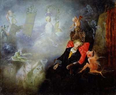 El sueño del artista, 1857 de John Anster Fitzgerald